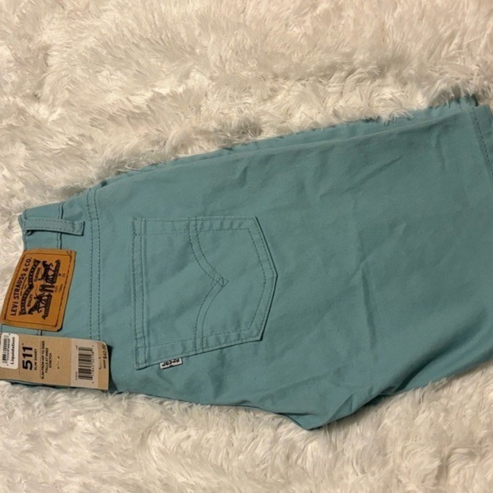 Levi's 511 Slim Fit Super Soft Boys Shorts Blue Denim Casual - Picture 5 of 5